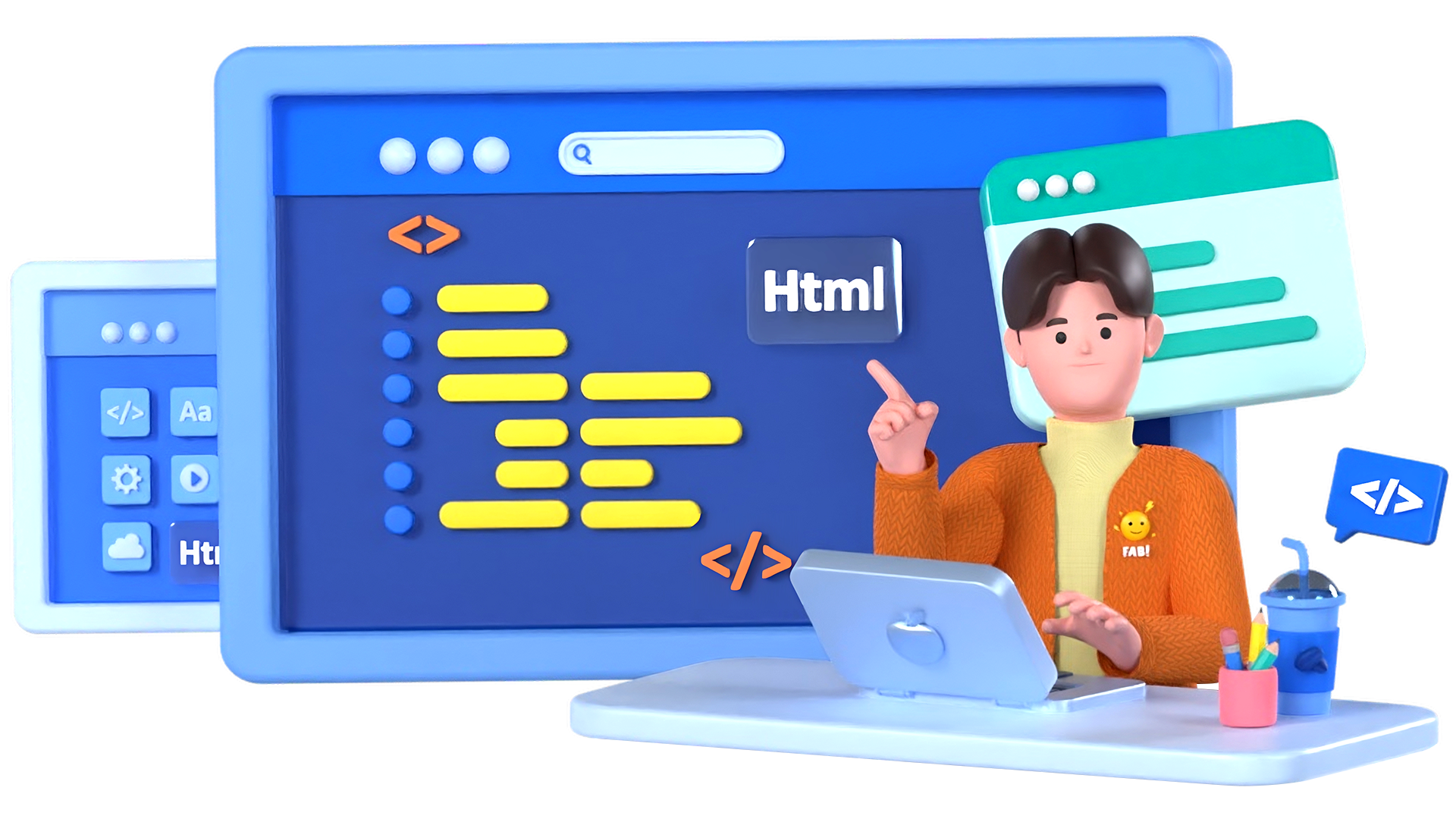 a guy with html coding